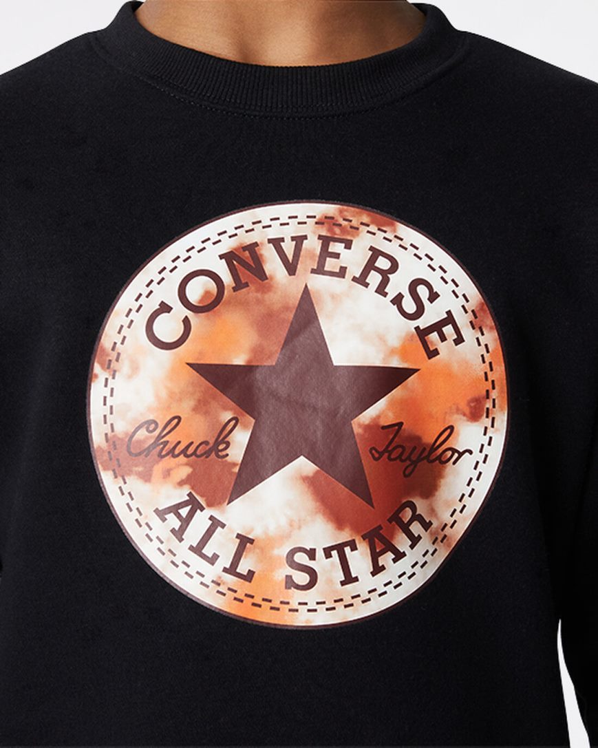 Sudaderas Converse Into The Wild Fleece Crew Niño Negras | PE 2P70EW